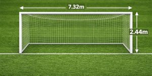 kích thước khung thành bóng đá 7.32m 2.44m